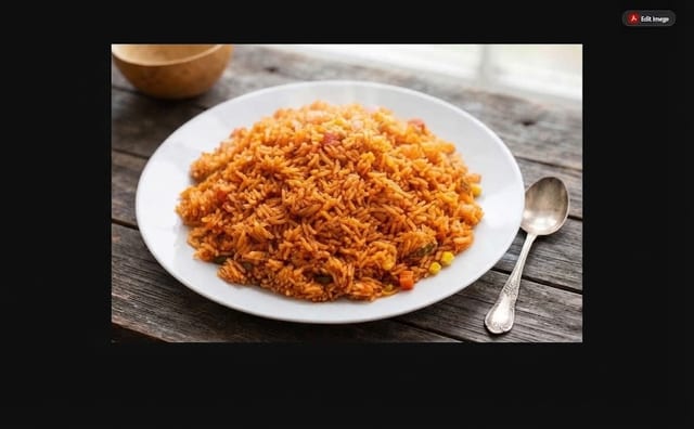 JOLLOF RICE WITHOUT BEEF.